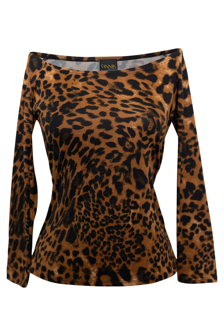 Shoulder Smolder Top in "Leopard"