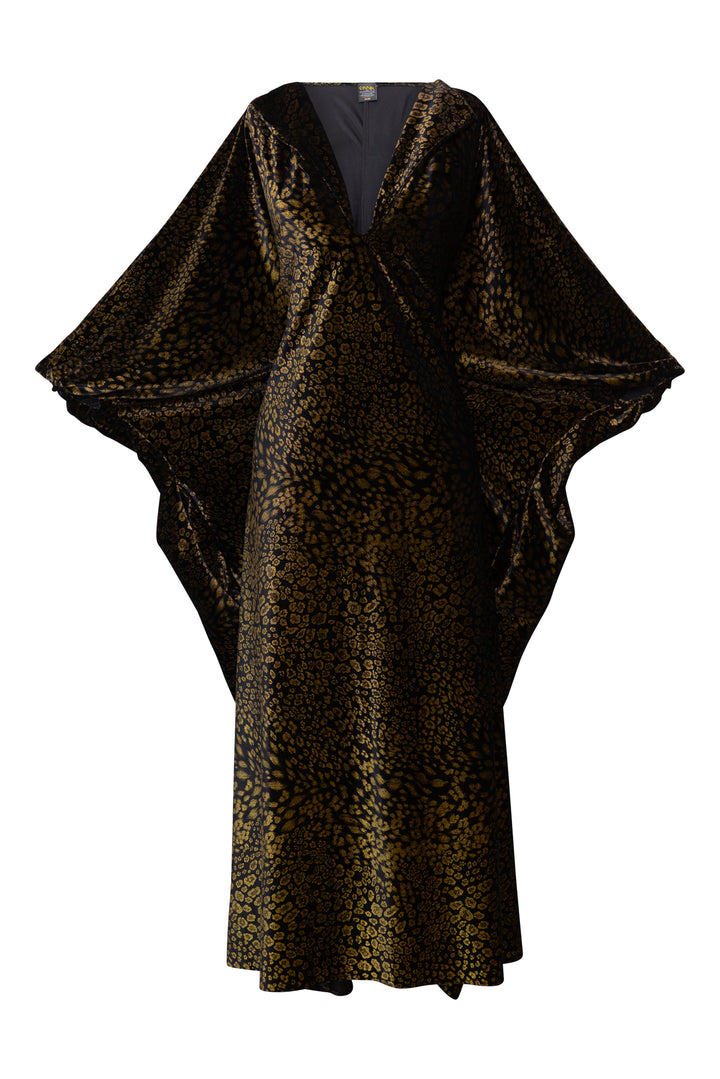 Glissando Kaftan in “Gold Foiled Leopard" Velvet