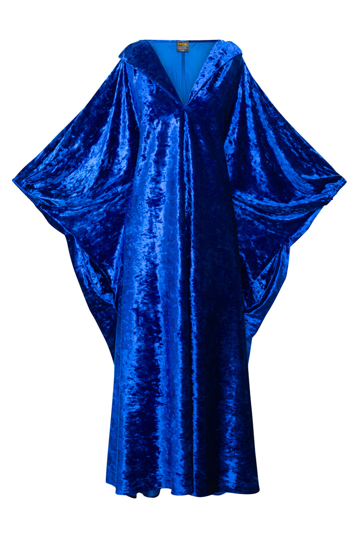Glissando Kaftan in “Crushed Velvet" (Royal Blue)