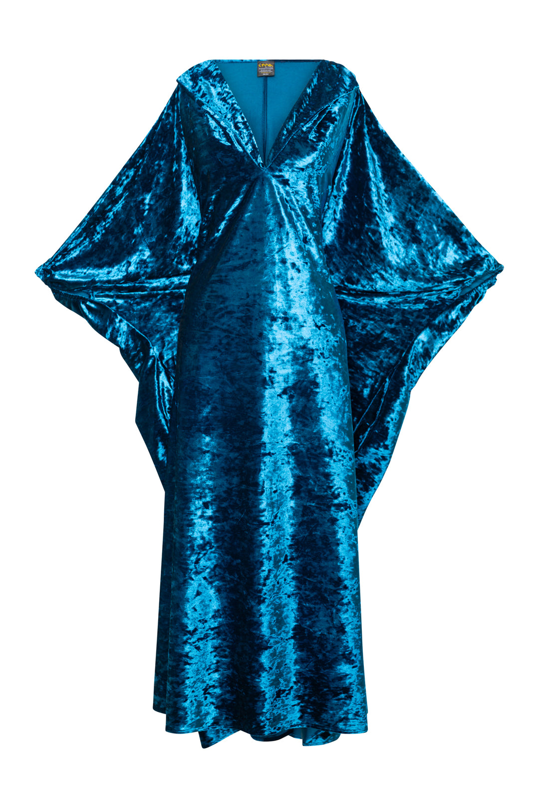 Glissando Kaftan in “Crushed Velvet" (Antique Blue)
