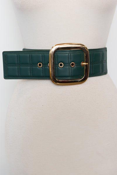 Square Buckle Belt (Emerald)
