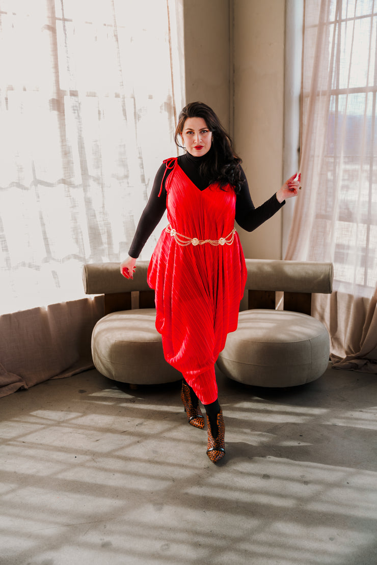 Poiret Jumpsuit in "Red Slink"