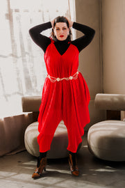 Poiret Jumpsuit in "Red Slink"