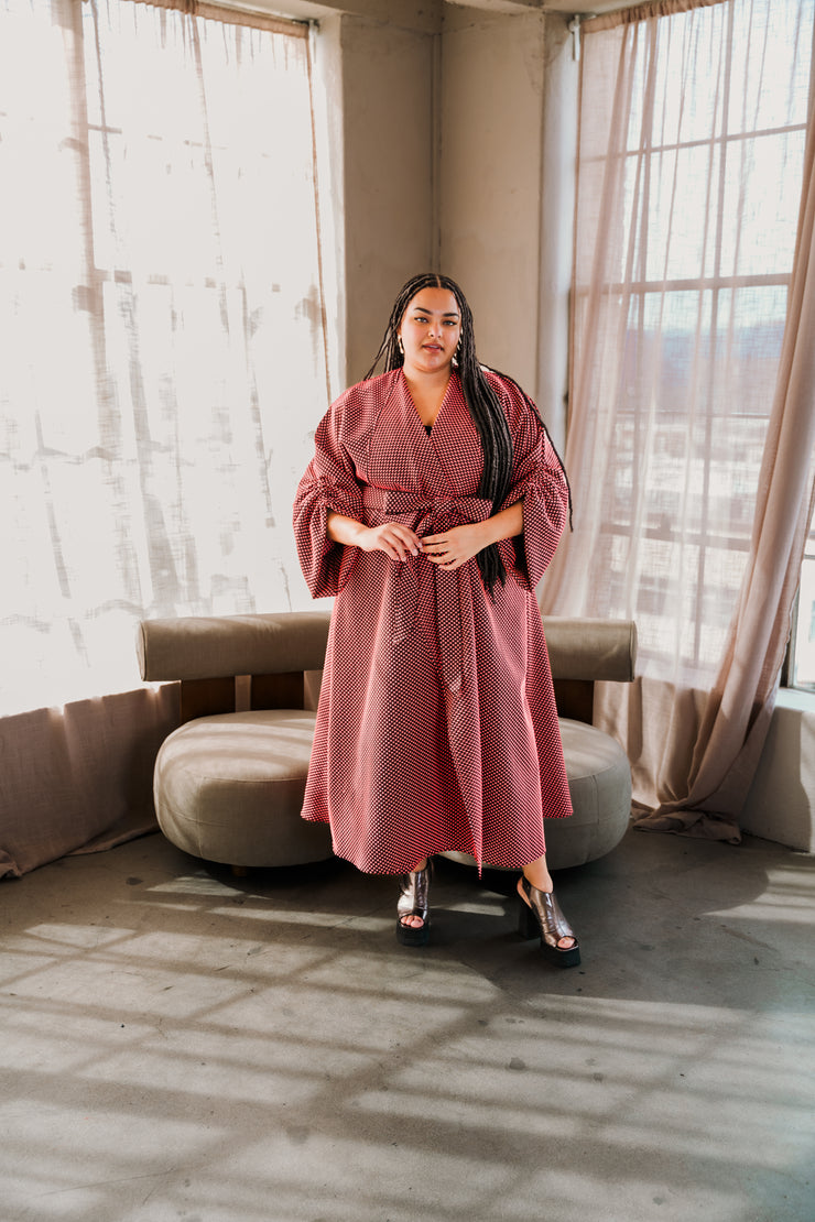 Parisian Coat in "Cosi fan Tutte" (coral)