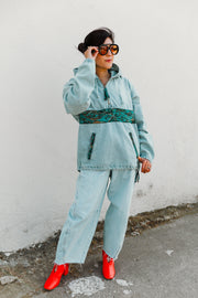 Denim Hoodie "Mefistofele" (Blue)