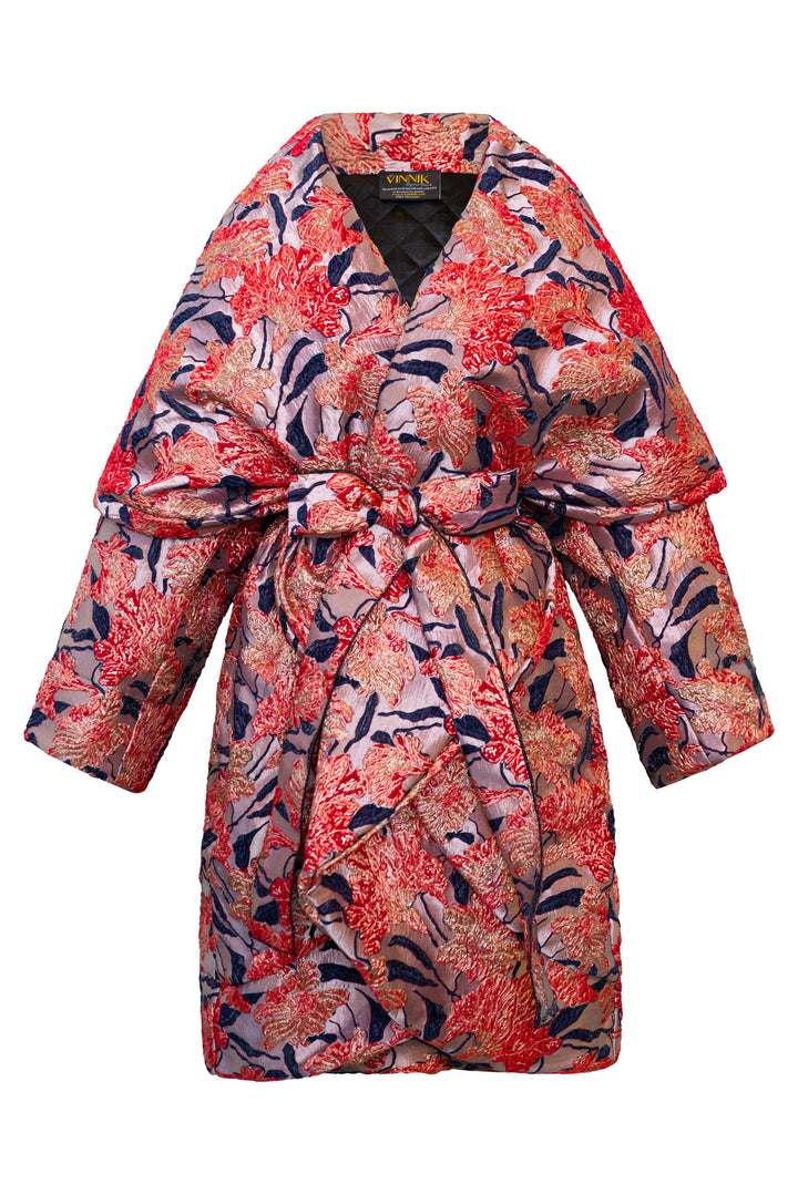 Cocoon Coat "WTF Flower" (Pink)