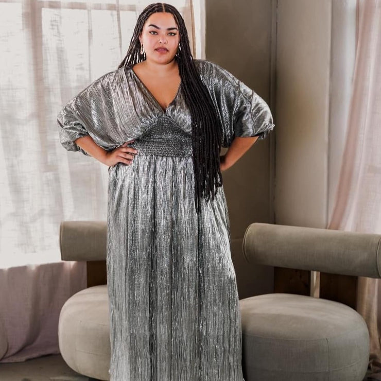 Colla Voce Dress “Liquid Silver”