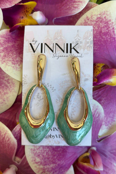 Gold & Turquoise Earrings