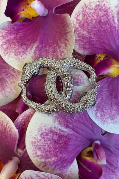 Infinity Snake Brooch (Silver)