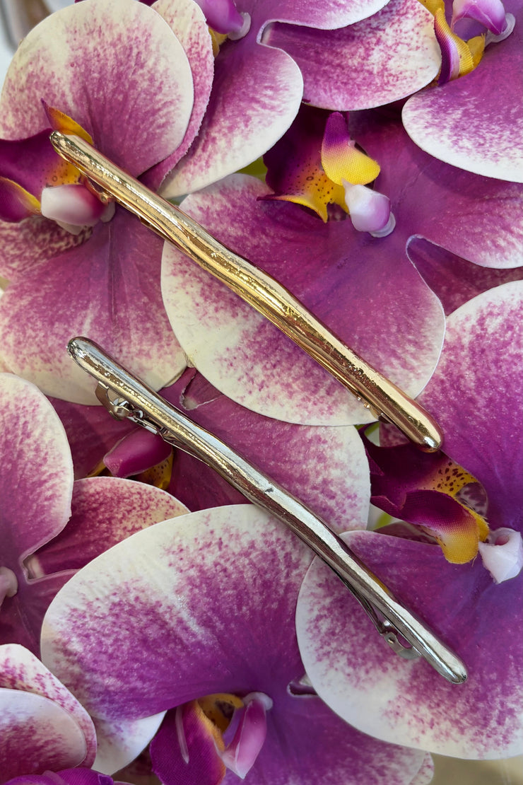 Long Metallic Barrette
