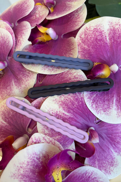 Squiggle Hairclip Set of 3 (Blueberry Lavender)