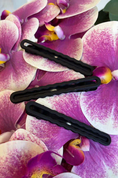 Squiggle Hairclip Set of 3 (Midnight)