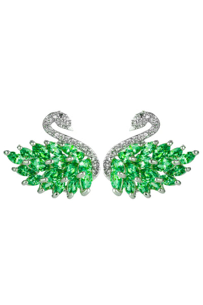 Ariana Green Swan Earrings
