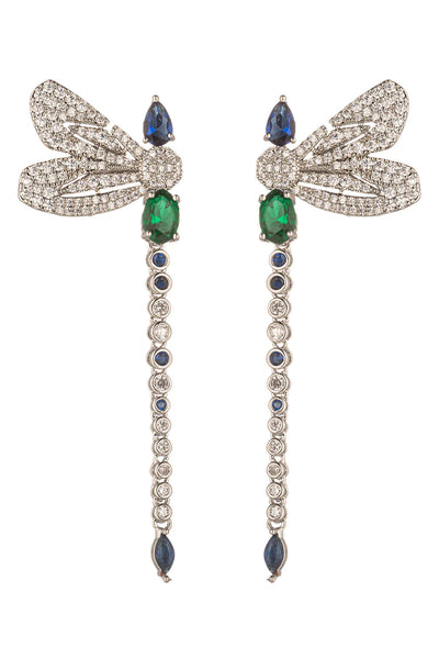 Emerald Dragonfly Earrings