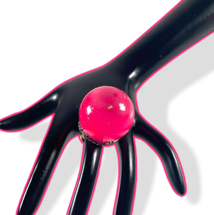Magenta Lollipop Ring