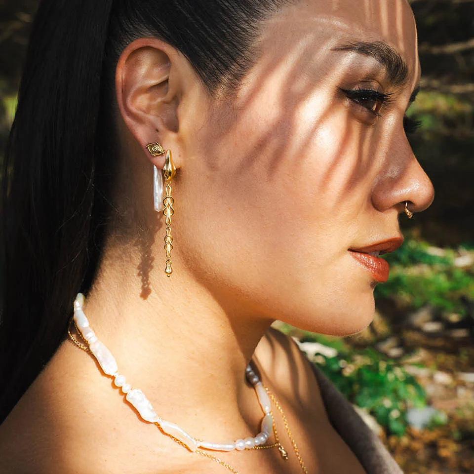 A&O Thalia Gold Dangle Earrings