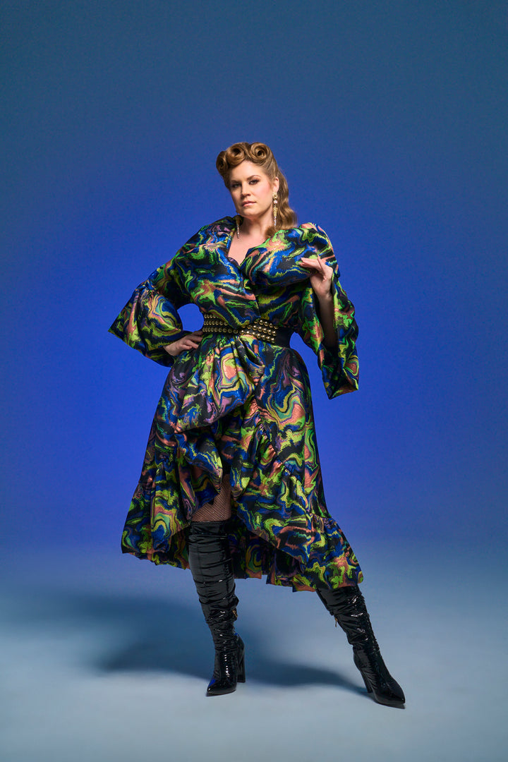 Manhattan Opera Coat in "Brat Marble"