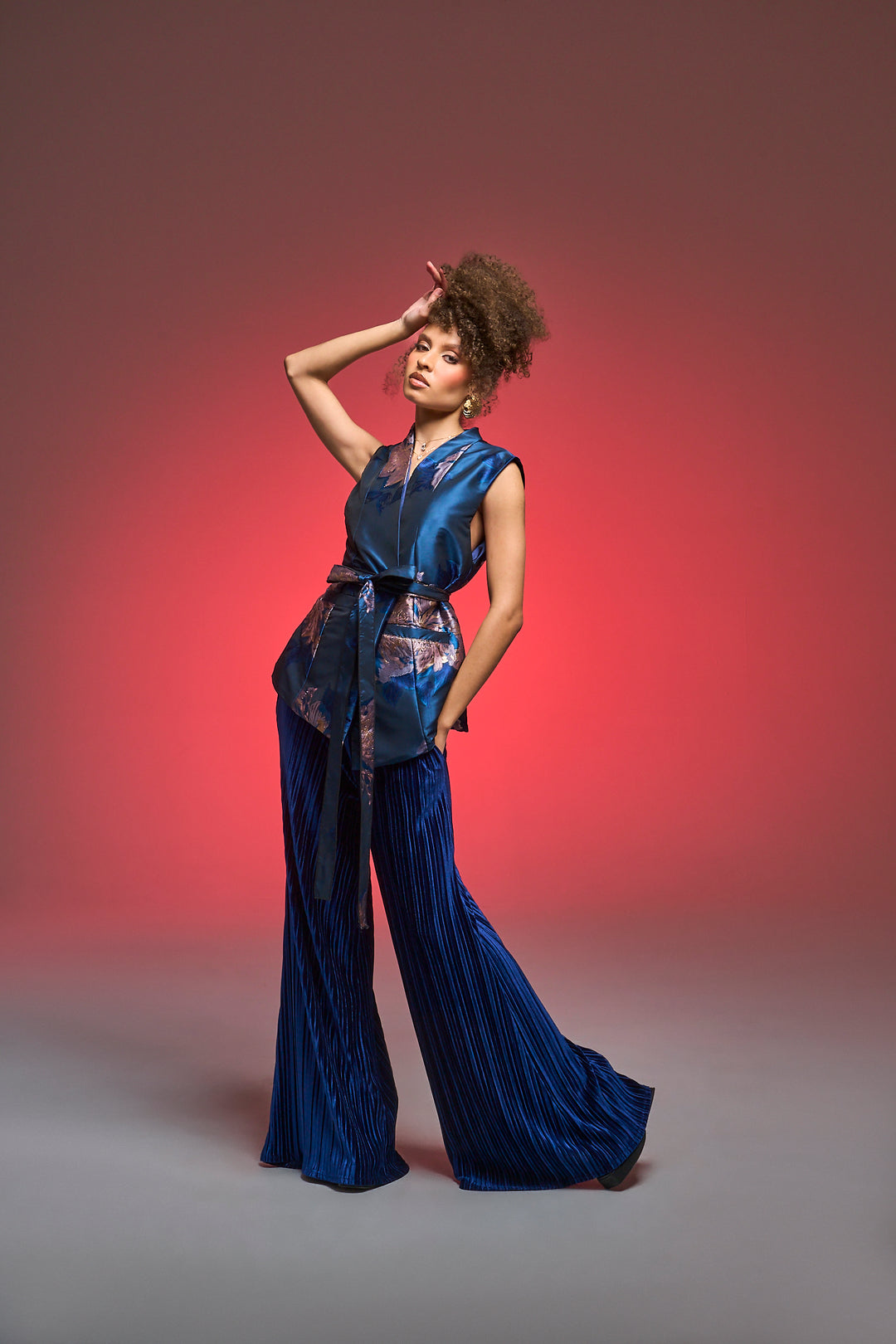 Lusso Jacquard Waistcoat in "Midnight Sonata" (Blue)