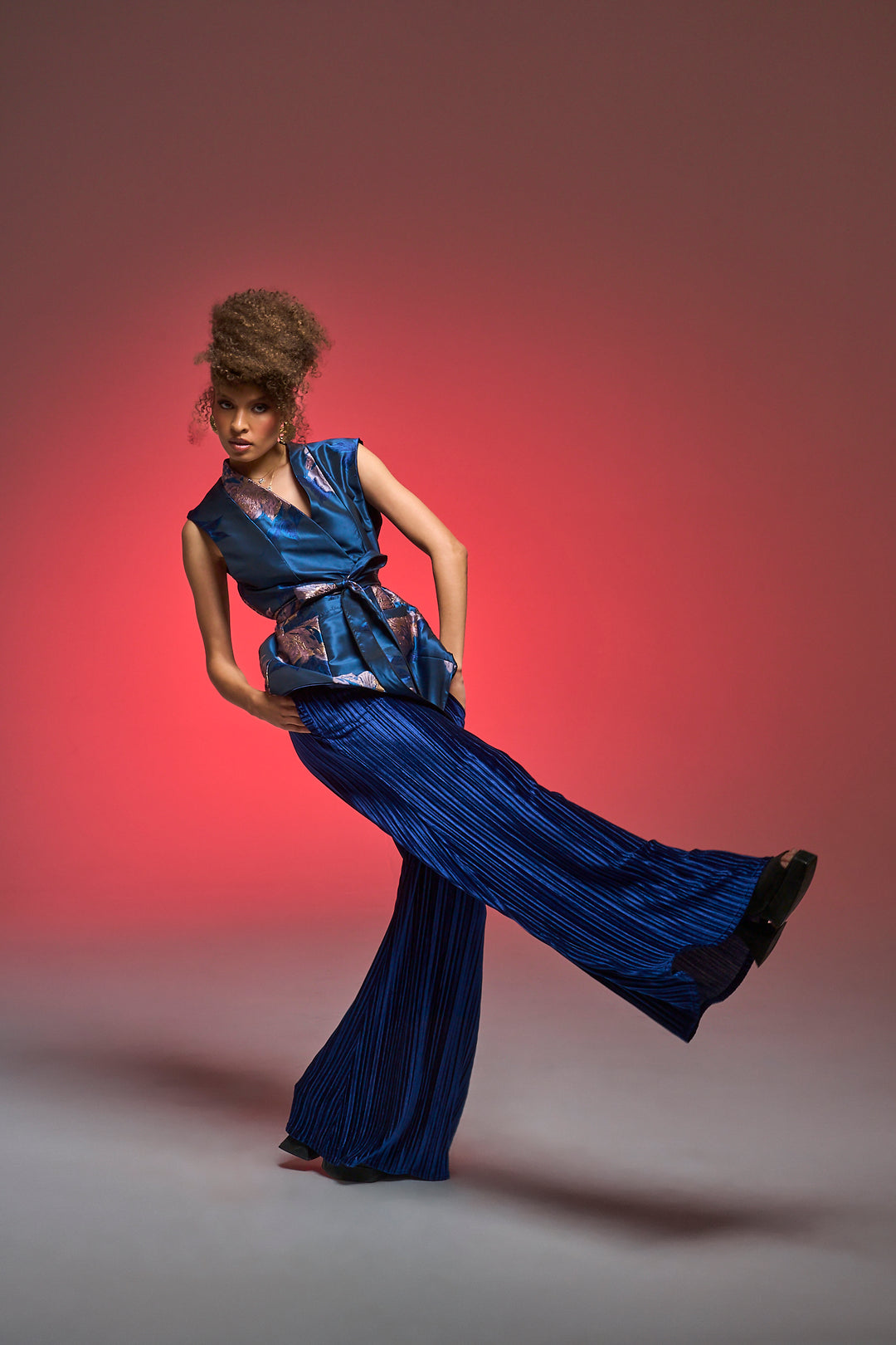 Lusso Jacquard Waistcoat in "Midnight Sonata" (Blue)