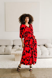 “Macy” (RED) Colla Voce Dress
