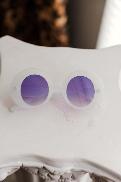 Sunglasses "Jackie O" (Clear & Purple)