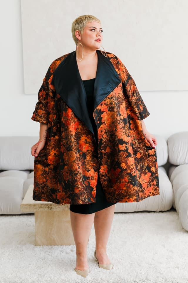 Reversible Opera Coat in "La Straniera"