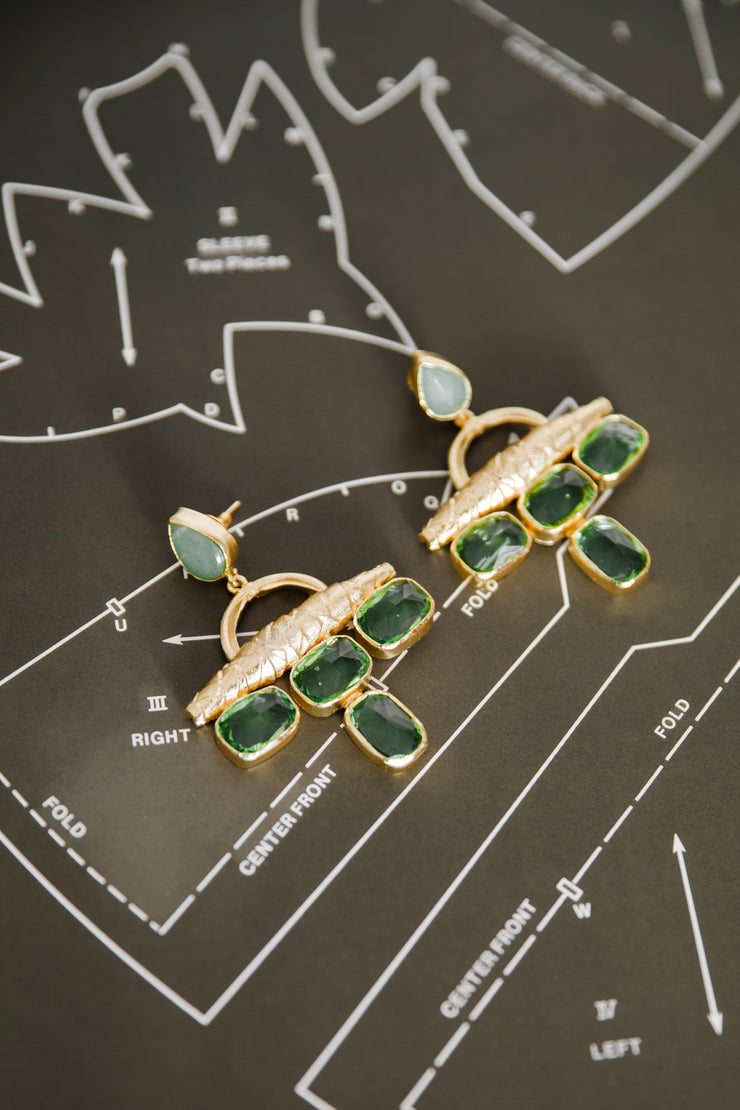 Esme Earrings (Green)