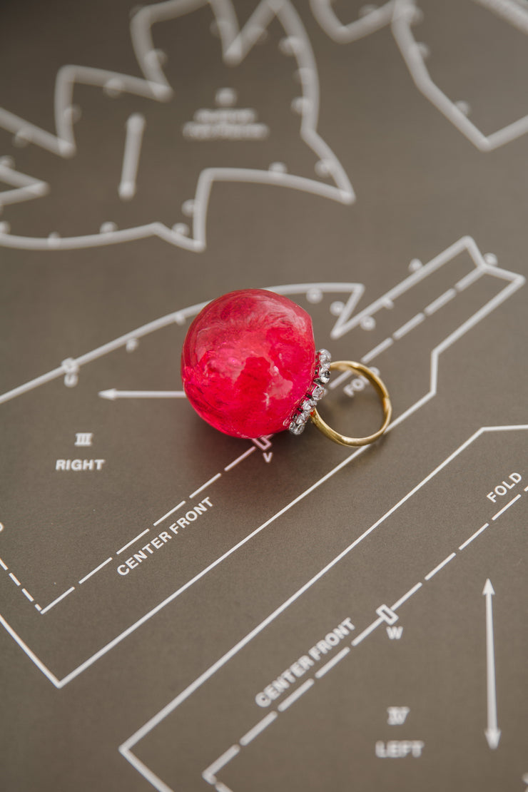 Magenta Lollipop Ring