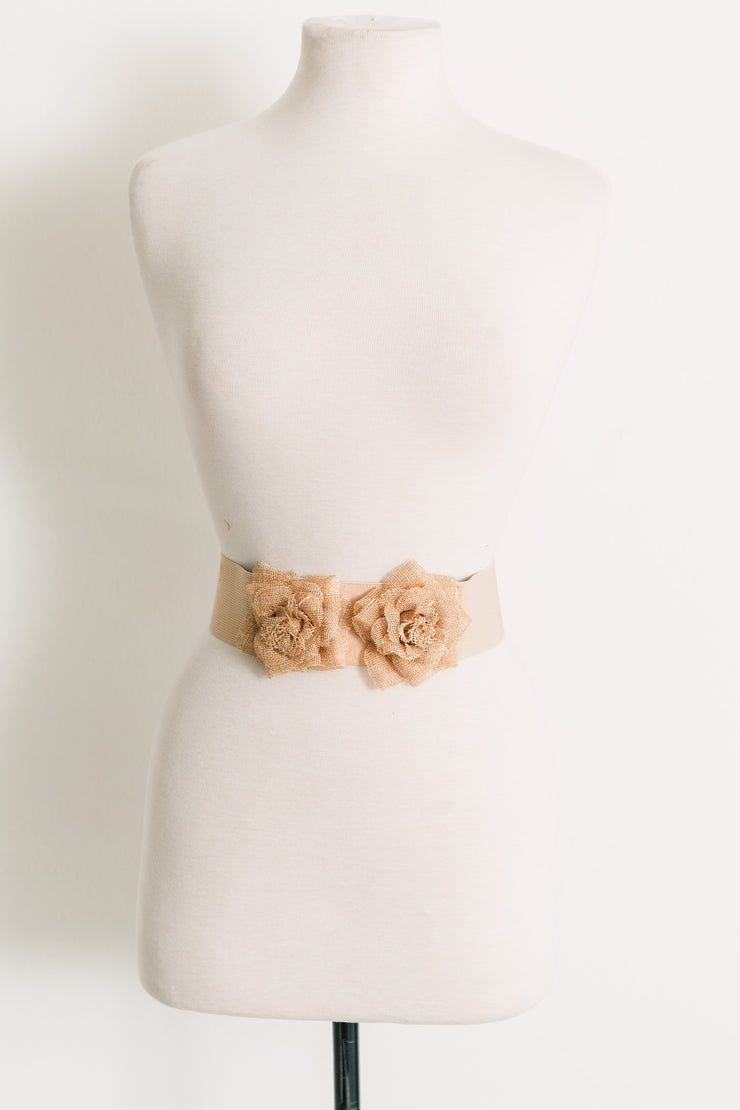 Rattan Roses Belt (Cappuccino)