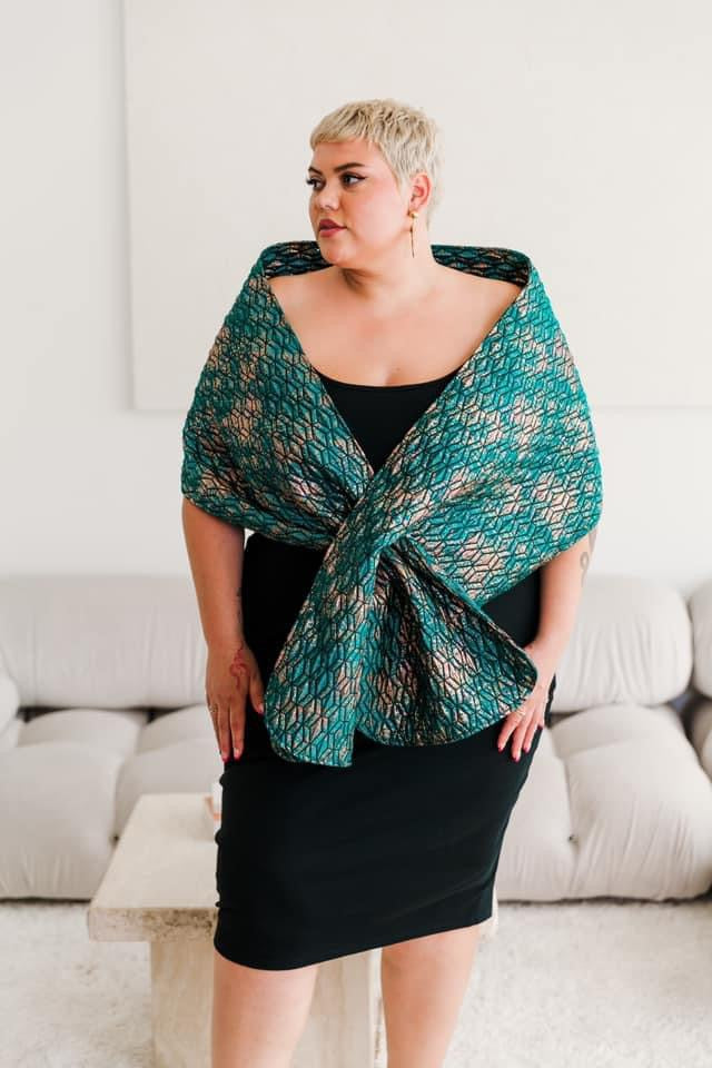 Operetta Wrap "Semiramide" (Turquoise)