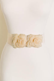 Rattan Roses Belt (Cream)