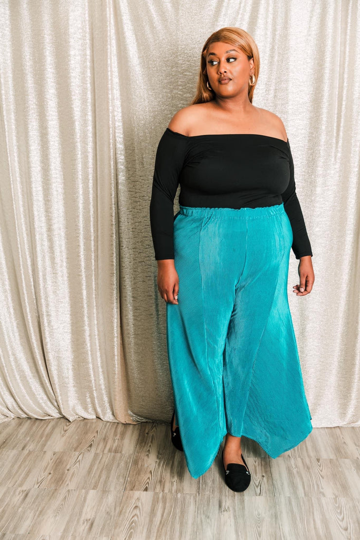 "SLINK Pants" Turquoise- SAMPLE