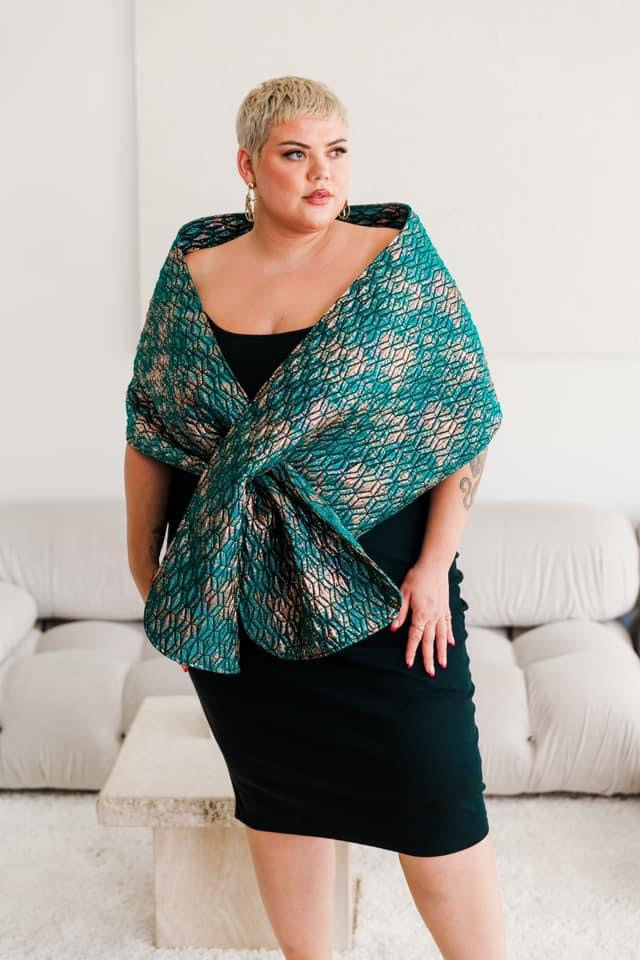 Operetta Wrap "Semiramide" (Turquoise)
