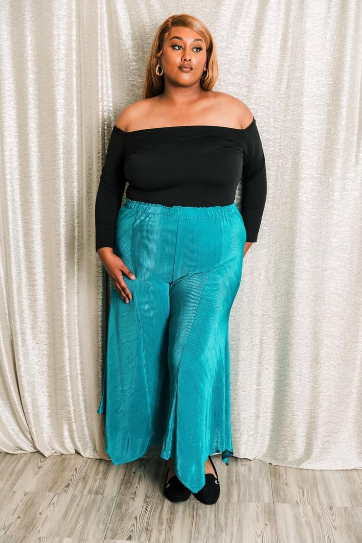 "SLINK Pants" Turquoise- SAMPLE