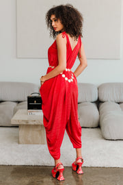 Poiret Jumpsuit in "Red Slink"