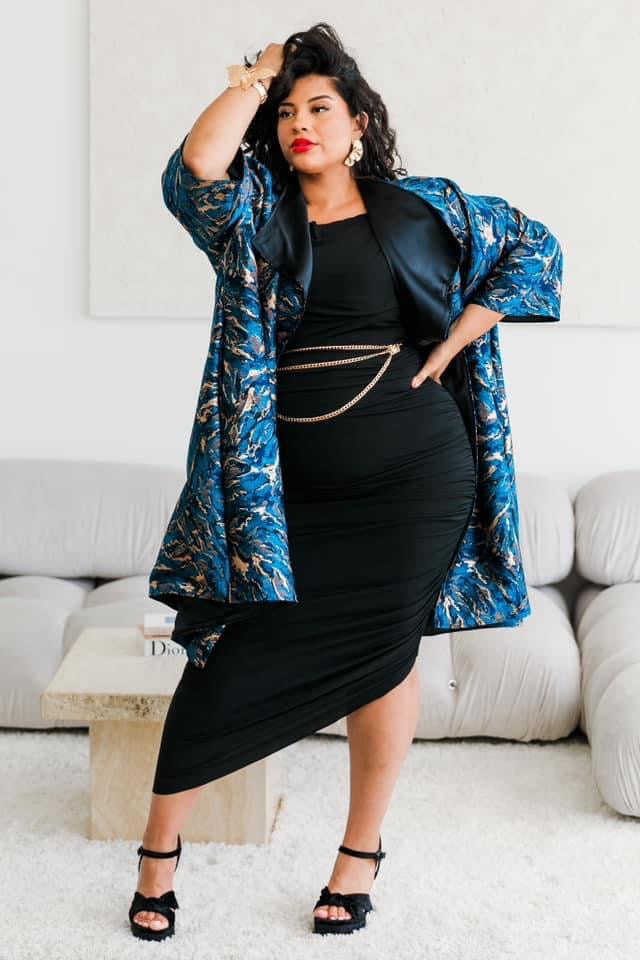 Reversible Opera Coat in "Zampa" (Blue)
