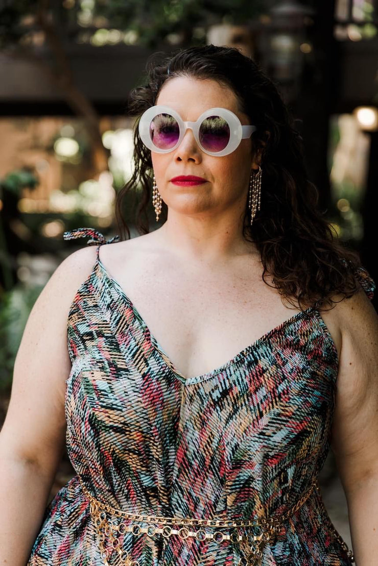 Sunglasses "Jackie O" (Clear & Purple)