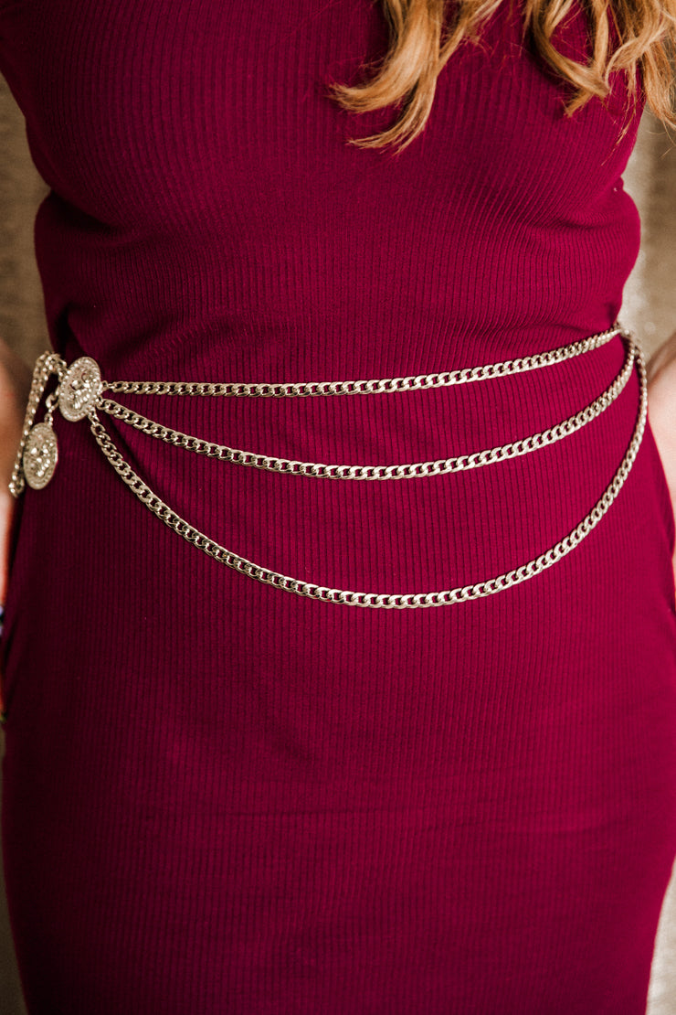Looped Lions Belt (Silver)