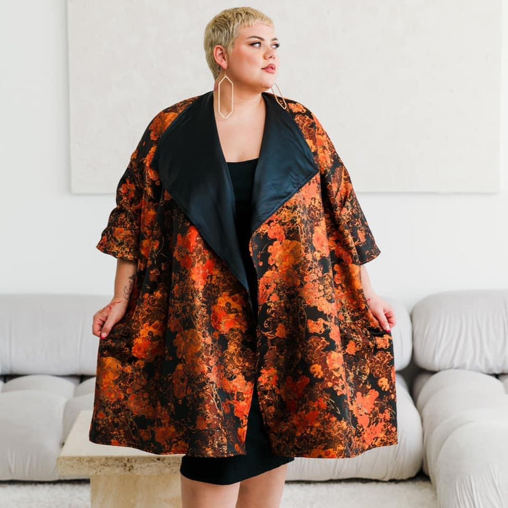 Reversible Opera Coat in "La Straniera"