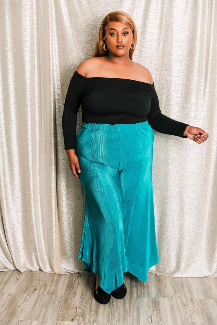 "SLINK Pants" Turquoise- SAMPLE