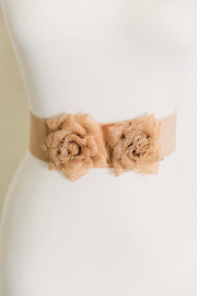 Rattan Roses Belt (Cappuccino)