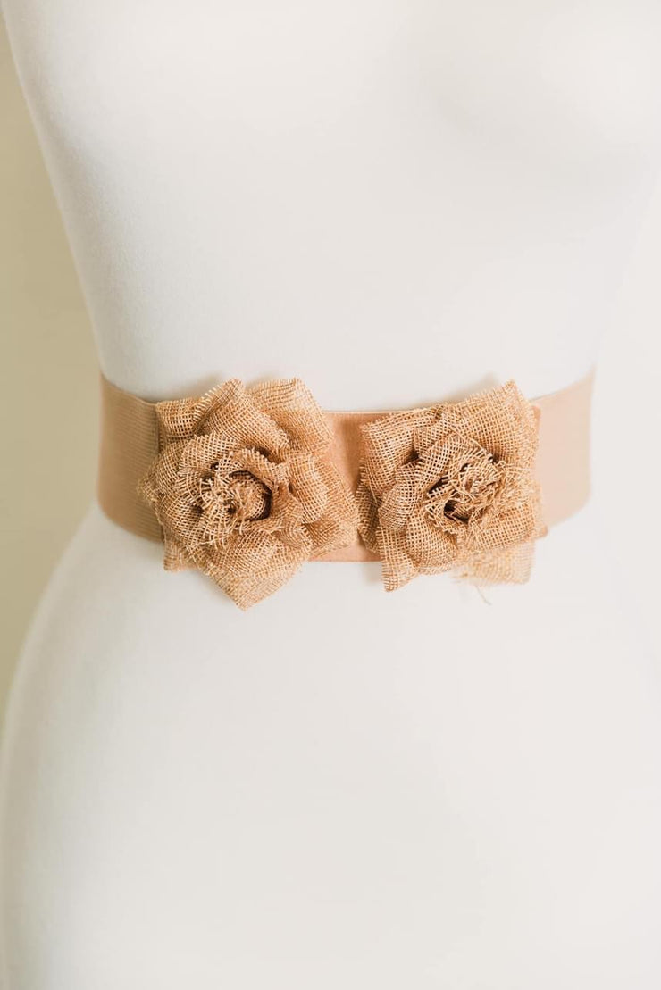 Rattan Roses Belt (Cappuccino)