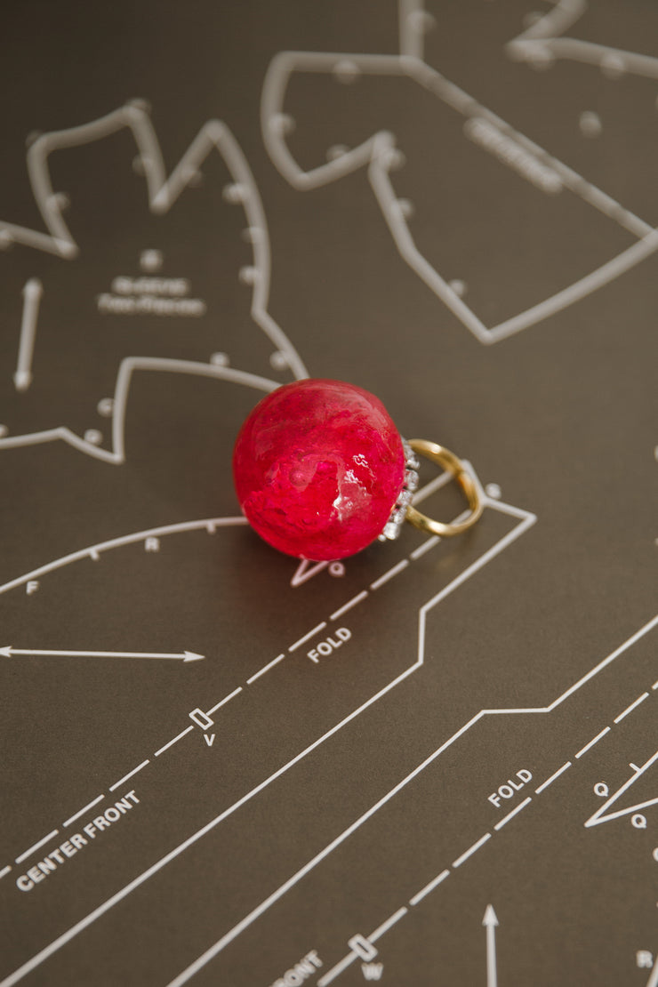 Magenta Lollipop Ring