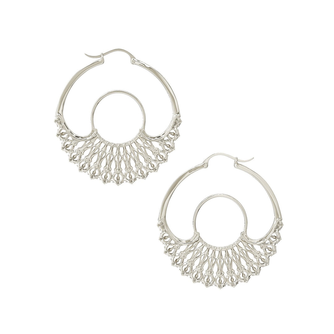 A&O Iris Hoops Silver Medium