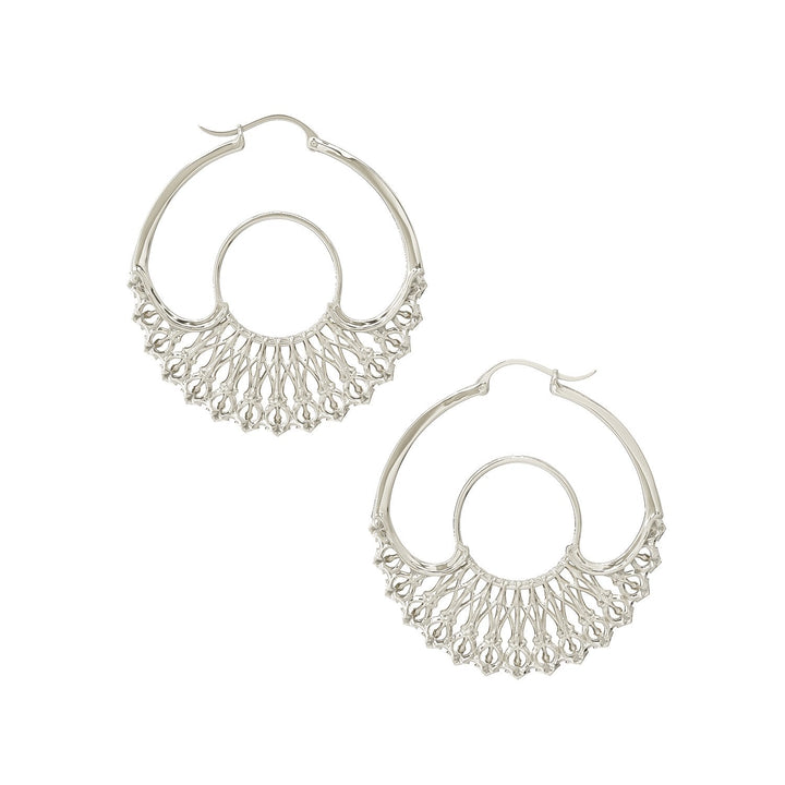 A&O Iris Hoops Silver Medium