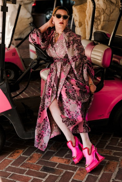 Parisian Coat in "Palm Springs" (Pink)