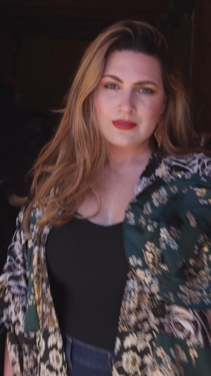 Oversized Fleur Brooch in "Madama Butterfly"