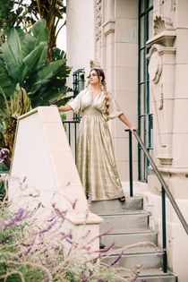 “Gold Slink” Colla Voce Dress