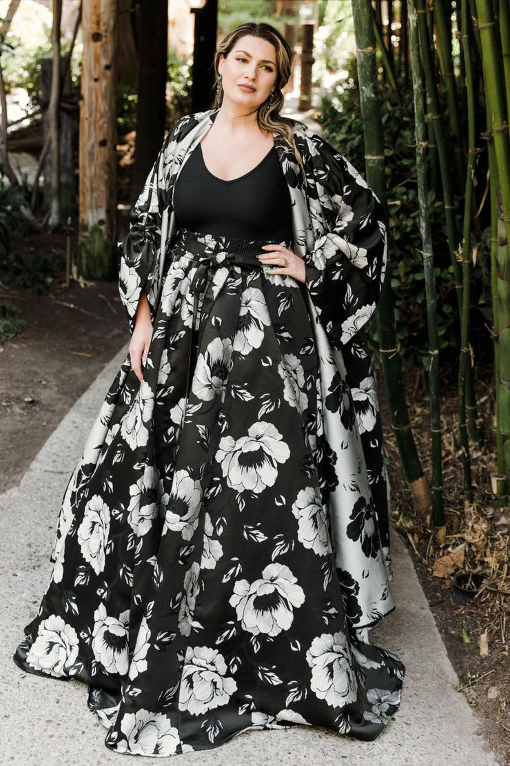 Gala Skirt in B&W "Pagliacci"