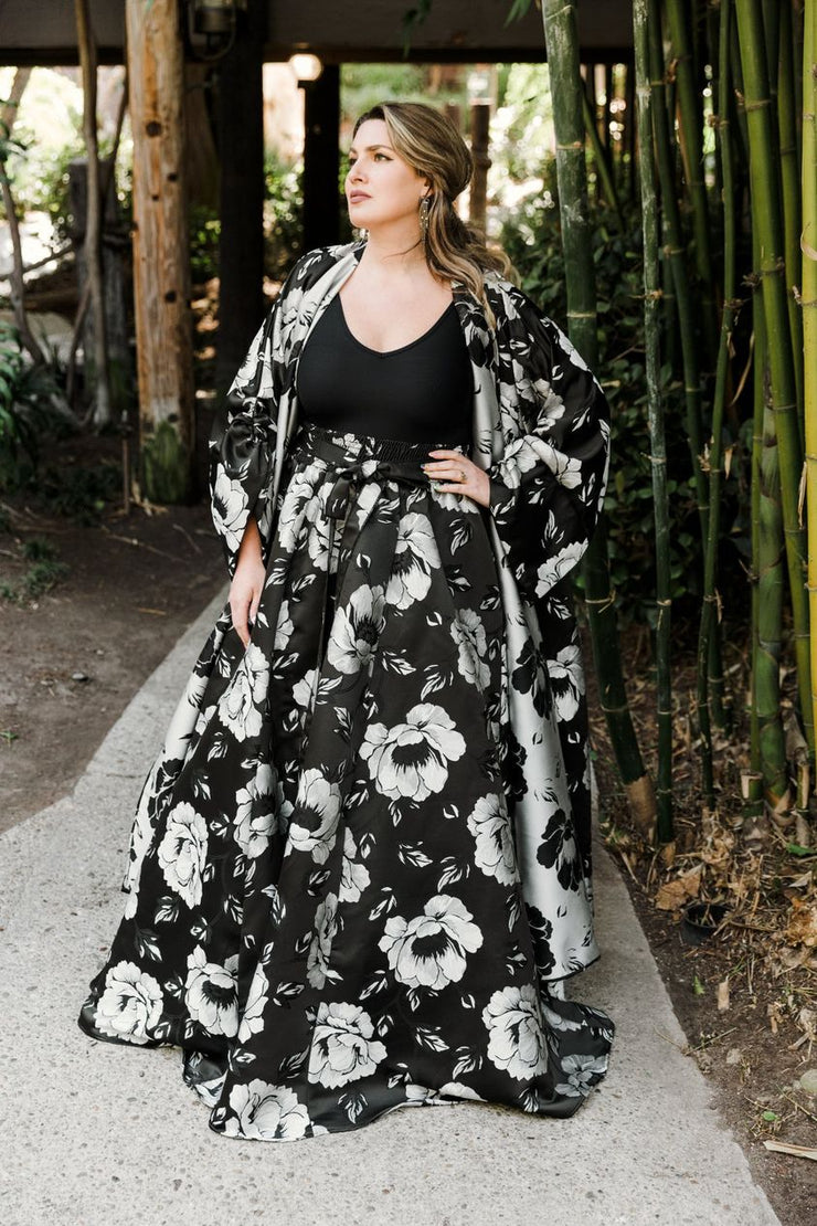 Gala Skirt in B&W "Pagliacci"